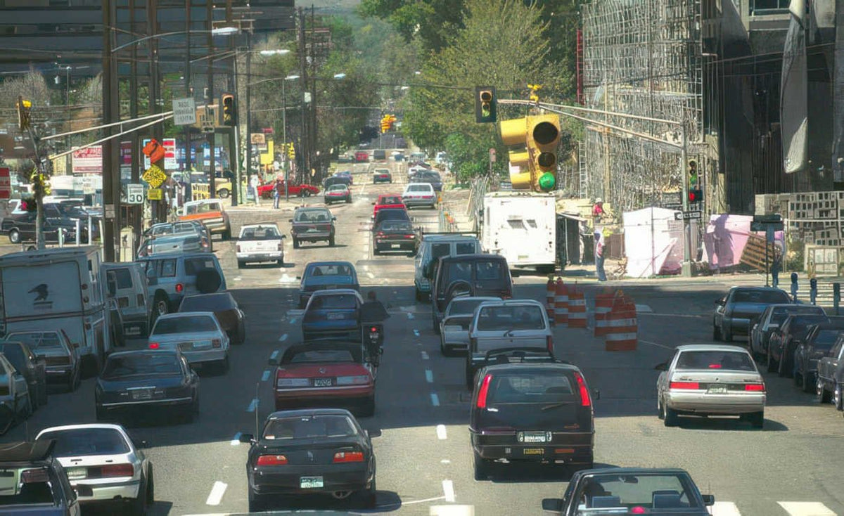 traffic jam philadelphia Vintage A4 Photo Print