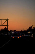 traffic sunset highway 1980s 1990s A4 Photo Print