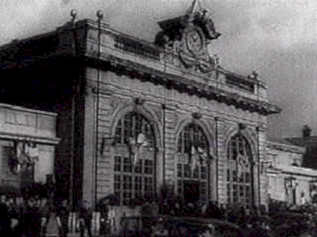 train station facade1980s 1990s A4 Photo Print