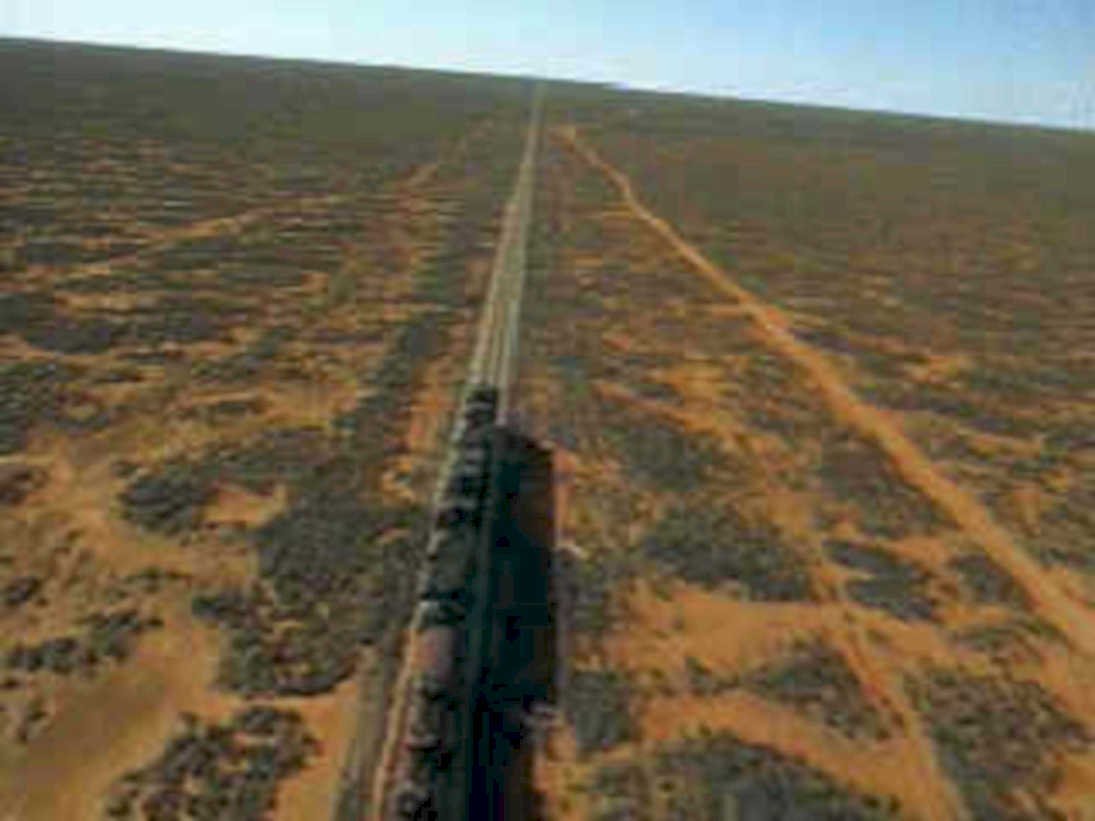 train tracks desert1980s 1990s A4 Photo Print