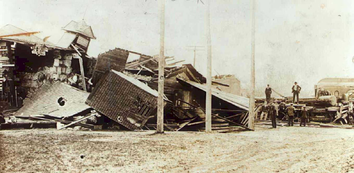 train wreck fort Vintage world war A4 Photo Print