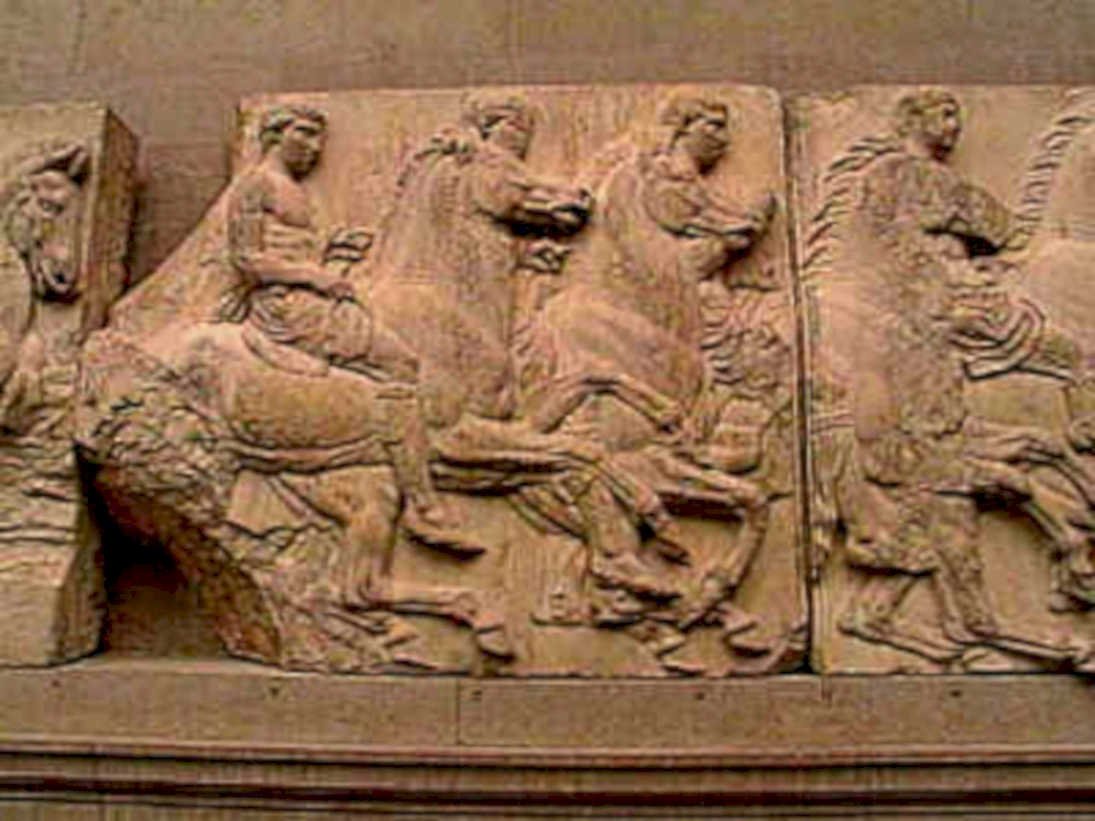 trajan horsemen relief1980s 1990s A4 Photo Print