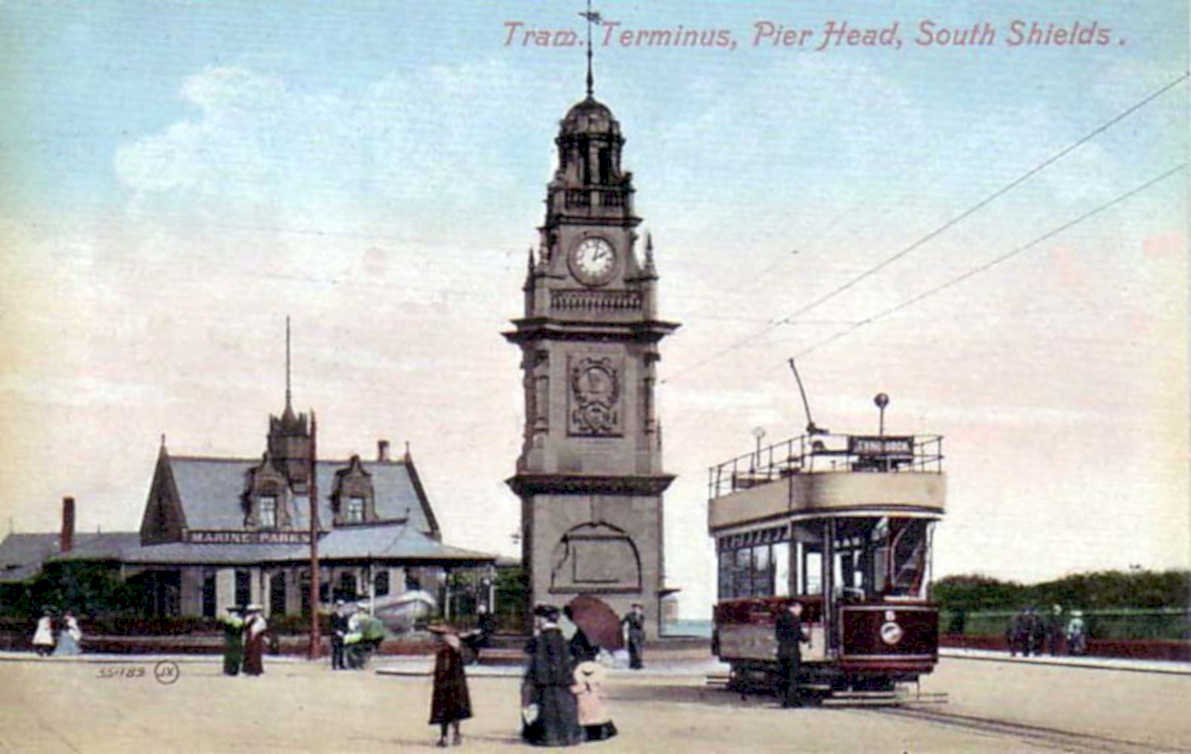 tram terminus southVintage 1880s 1900s A4 Photo Print