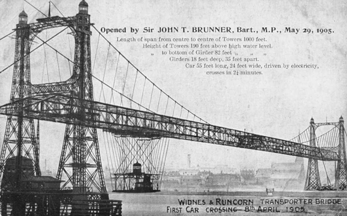 transporter bridge 1905Vintage 1880s 1900s A4 Photo Print