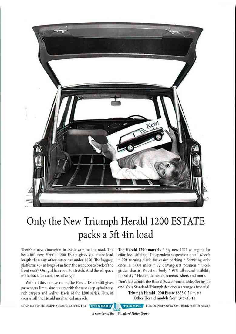 triumph 1961 herald 1200 estate A4 Photo Print