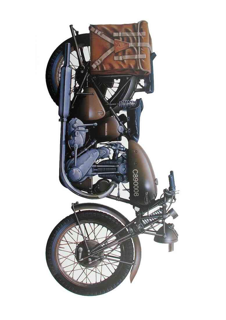 triumph 3hw 1944 use A4 Photo Print