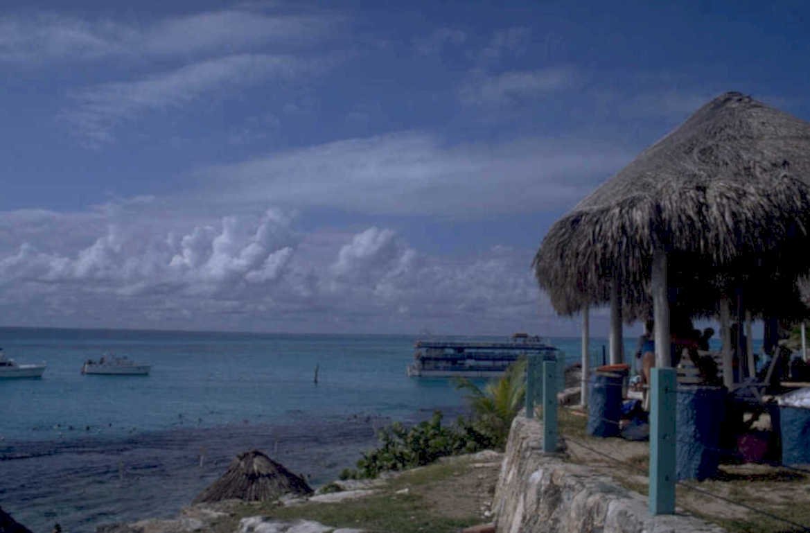 tropical beach hut 1980s 1990s A4 Photo Print
