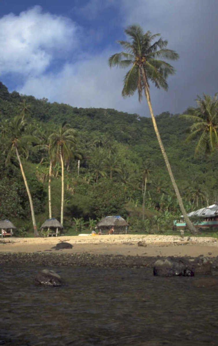 tropical beach scene 1 1980s 1990s A4 Photo Print