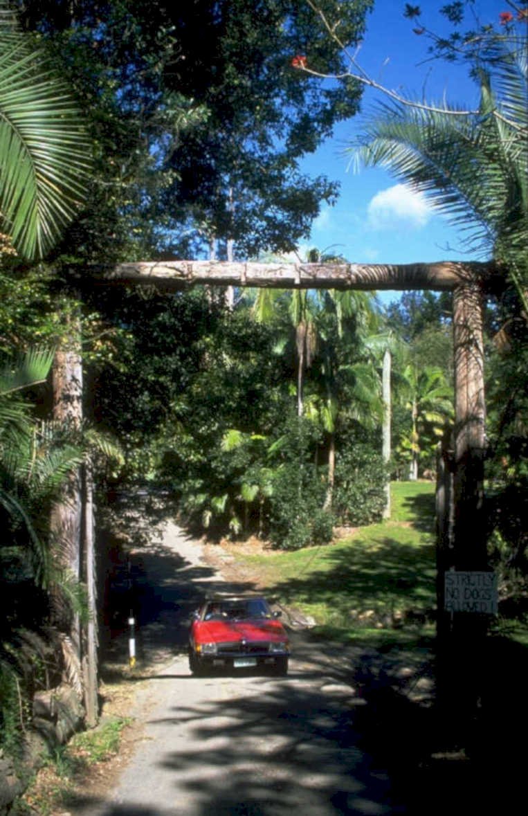 tropical driveway red 1980s 1990s A4 Photo Print