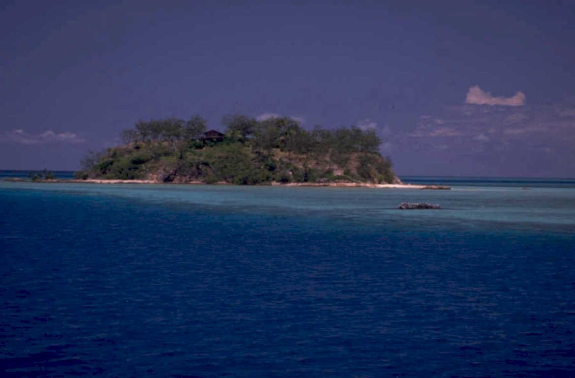tropical island hut 1980s 1990s A4 Photo Print