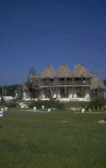 tropical resort building 1980s 1990s A4 Photo Print
