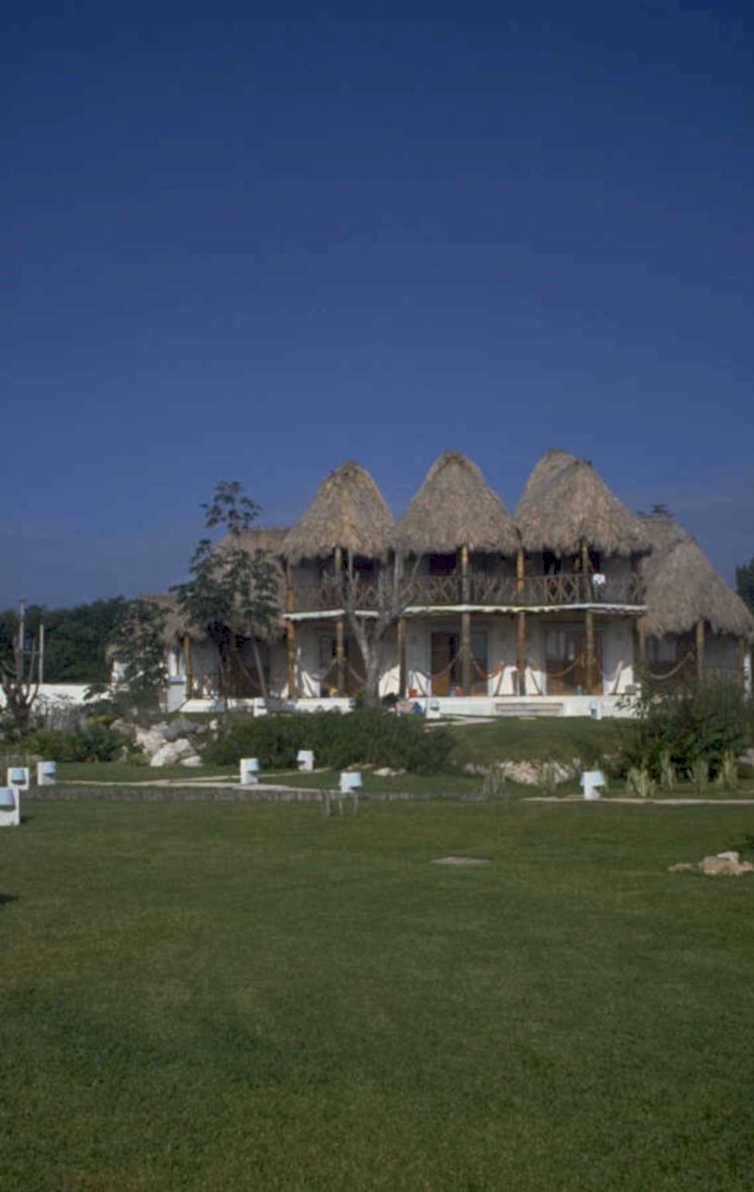 tropical resort building 1980s 1990s A4 Photo Print