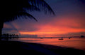 tropical sunset beach 1980s 1990s A4 Photo Print 42