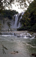 tropical waterfall cascade 1980s 1990s A4 Photo Print