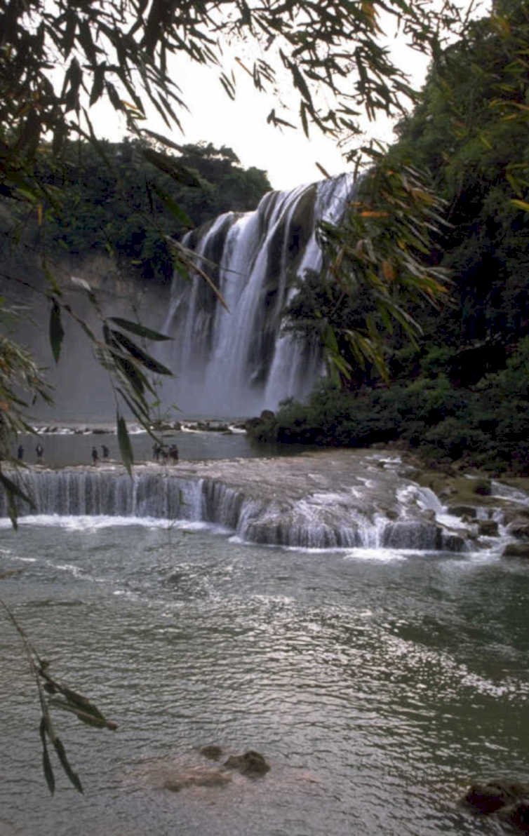tropical waterfall cascade 1980s 1990s A4 Photo Print