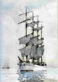 tuke Four Masted Barque Art A4 Photo Print