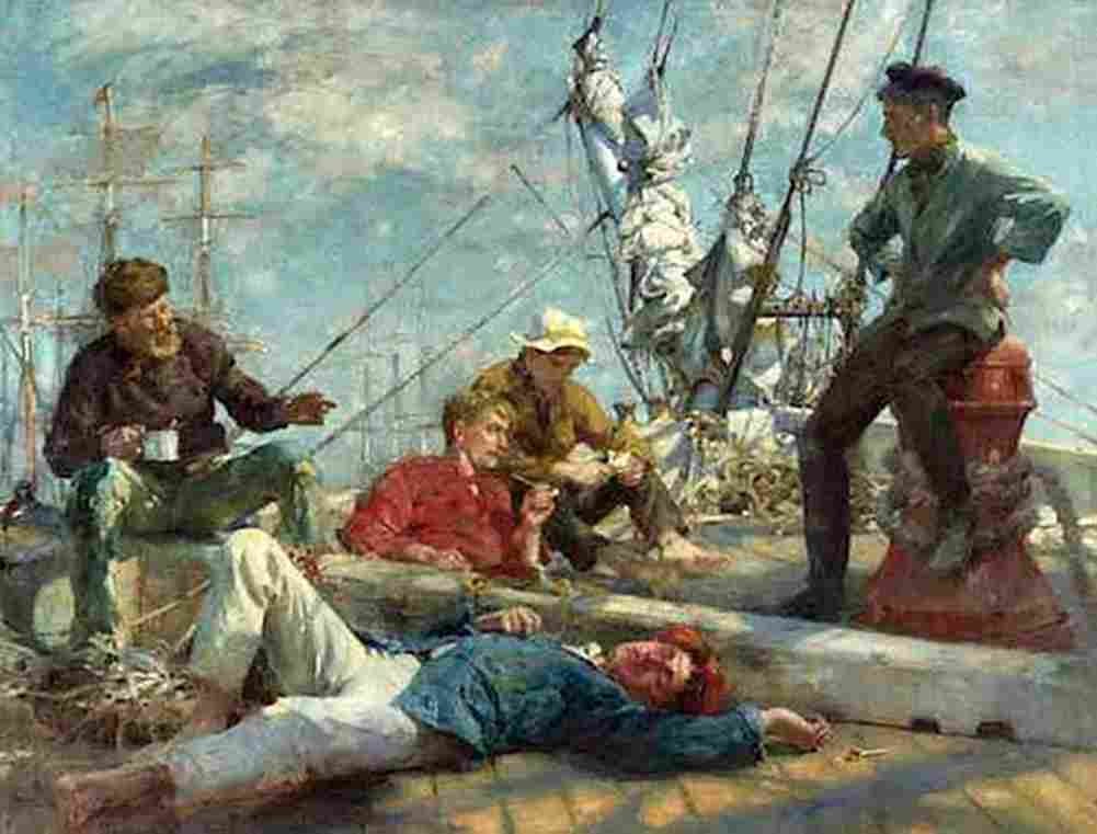 tuke The Midday Rest Sailors Yarning Art A4 Photo Print