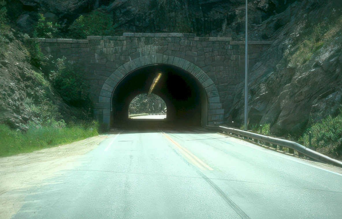 tunnel archway montana Vintage A4 Photo Print