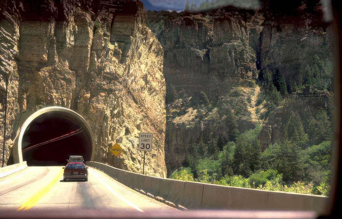 tunnel road utah Vintage A4 Photo Print