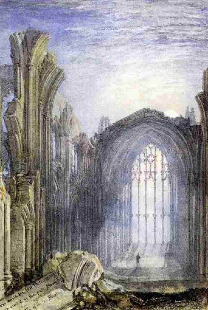 tur Melrose Abbey Art A4 Photo Print