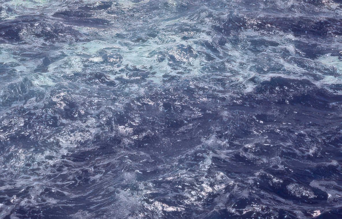 turbulent ocean waves 1 Vintage A4 Photo Print