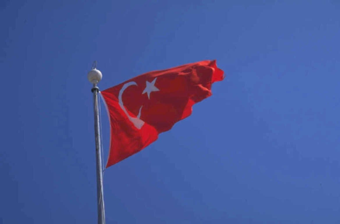 turkey flag blue 1980s 1990s A4 Photo Print