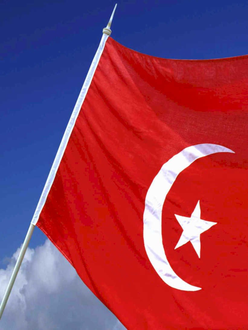 turkey flag sky Flags1980s A4 Photo Print