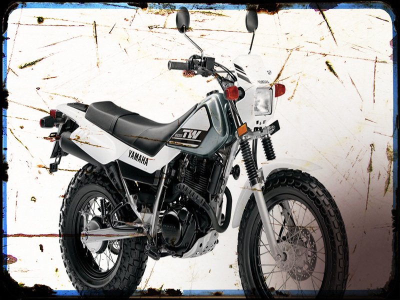tw200 Yamaha A4 Photo Print Motorbike Vintage Aged