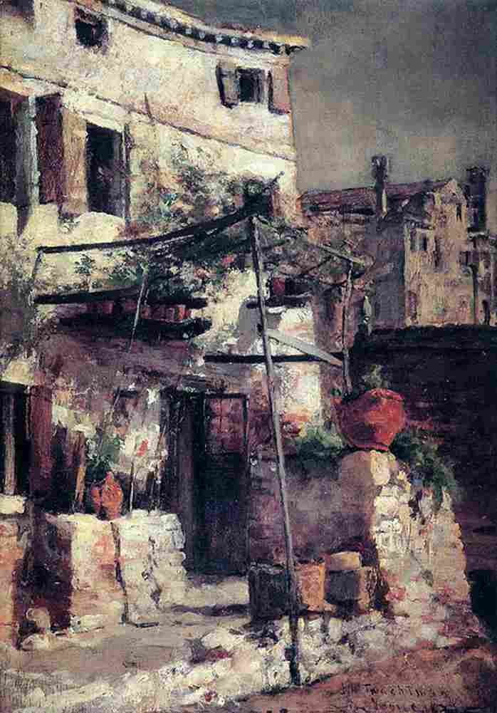 twa Venetian Scene Art A4 Photo Print
