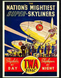 twa dc3 airline poster 1937 Advert A4 Photo Print