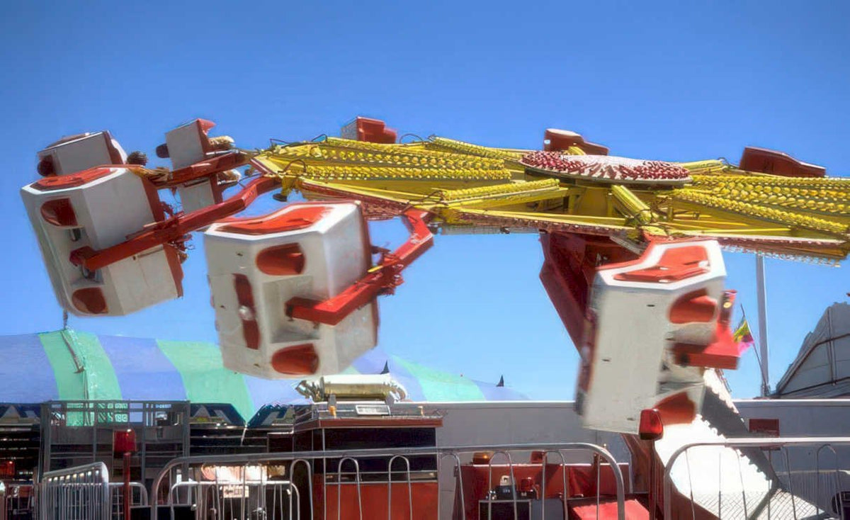 twister ride fairground Vintage A4 Photo Print