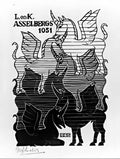 unicorns mc escher 1951 A4 Photo Print