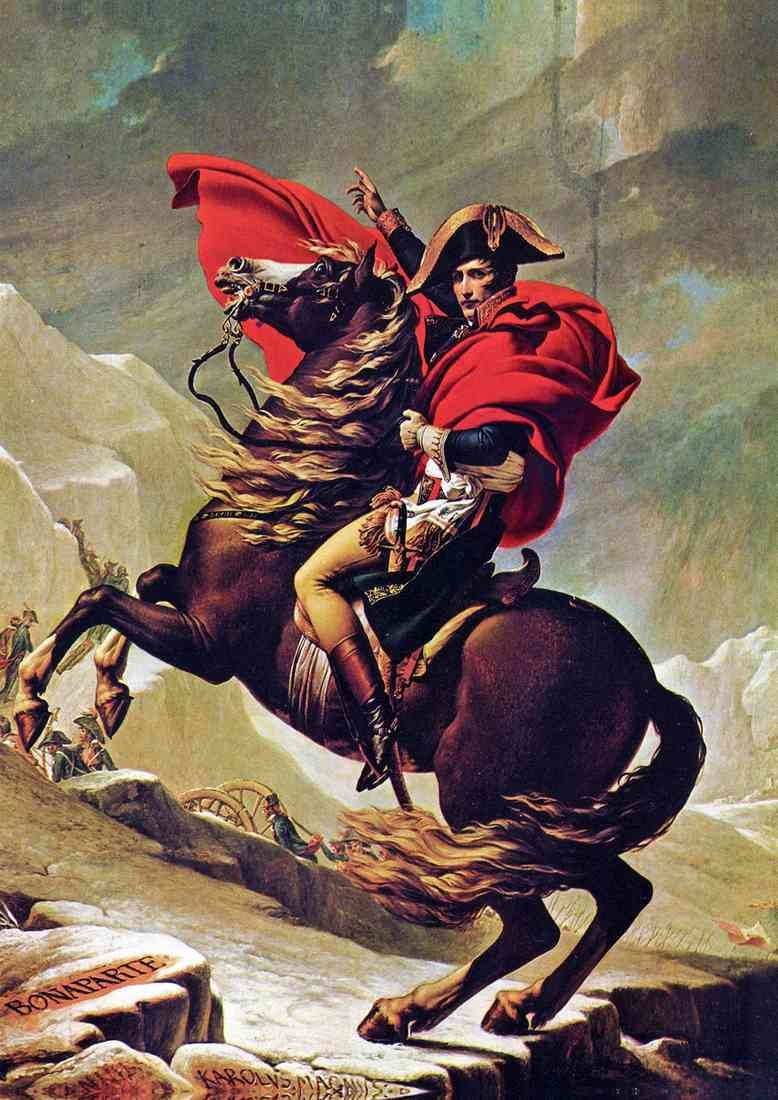 use Napoleon crossing the Alps Jacques Louis David A4 Photo Print