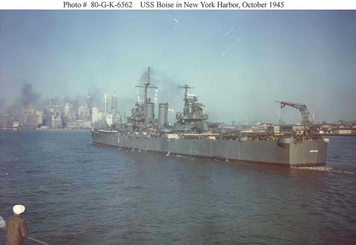 uss boise newyork Vintage world war A4 Photo Print