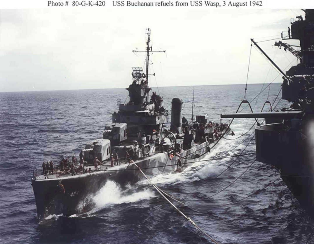 uss buchanan wasp 2 Vintage world war A4 Photo Print