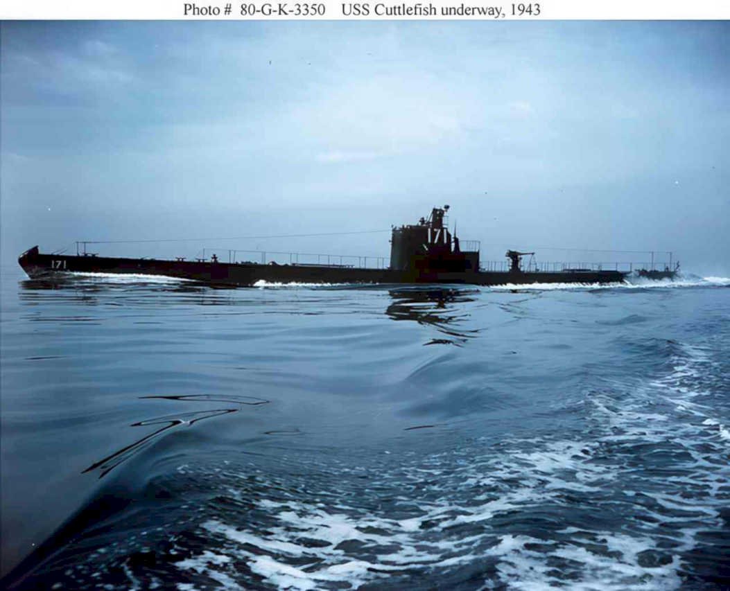 uss cuttlefish 171 Vintage world war A4 Photo Print