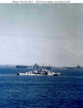 uss flint harbor Vintage world war A4 Photo Print