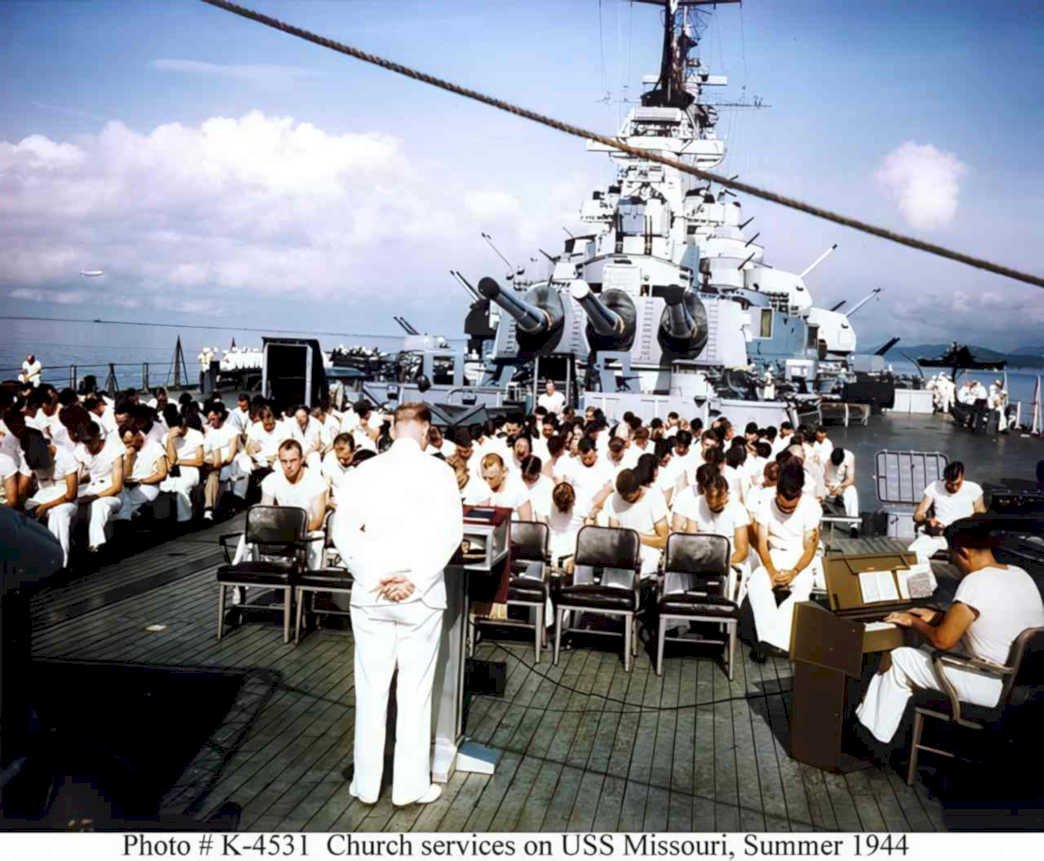 uss moore church Vintage world war A4 Photo Print