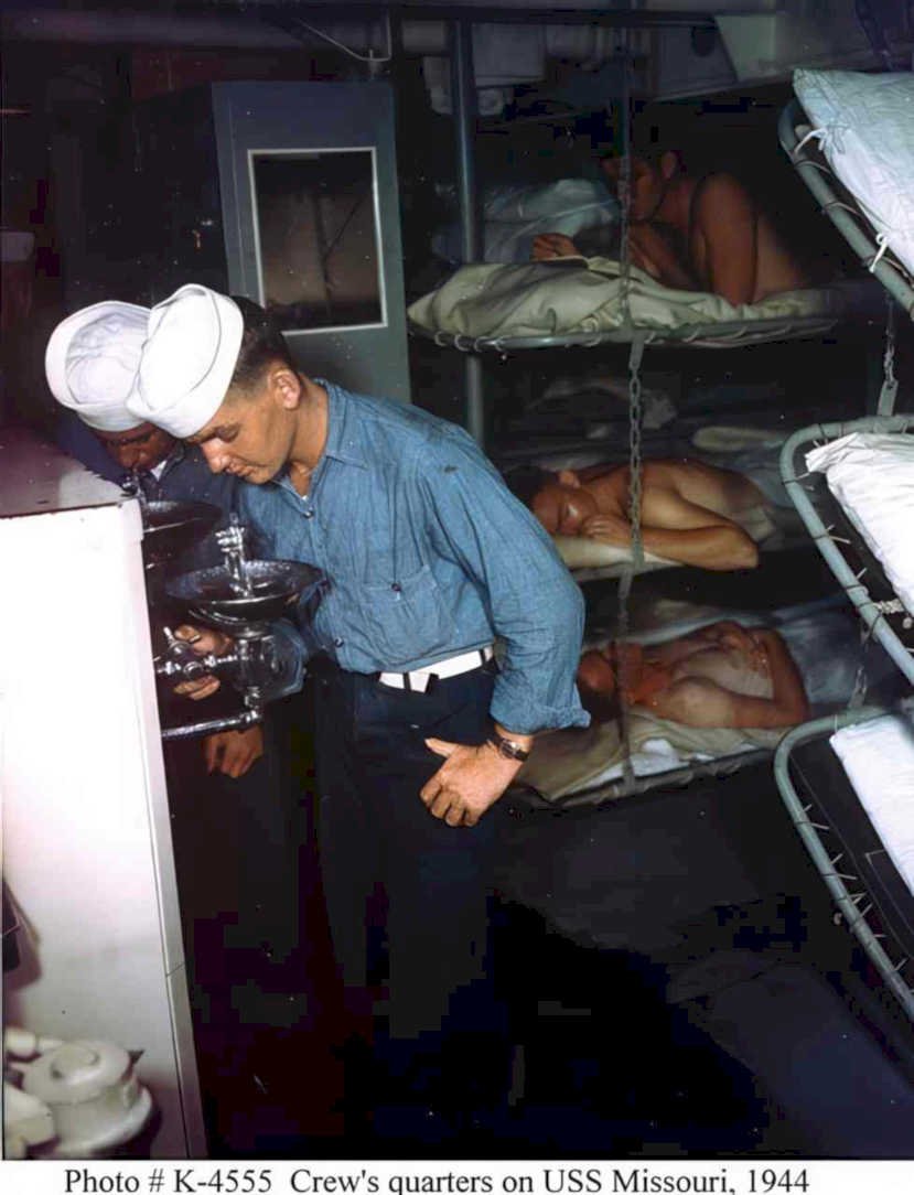 uss moore quarters Vintage world war A4 Photo Print