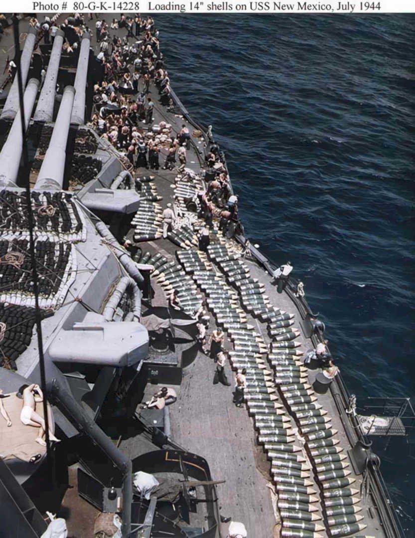 uss new mexico 2 Vintage world war A4 Photo Print