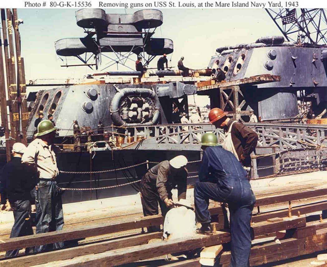 uss st louis 1 Vintage world war A4 Photo Print