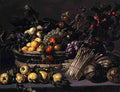 ut fruit on stone ledge Art A4 Photo Print