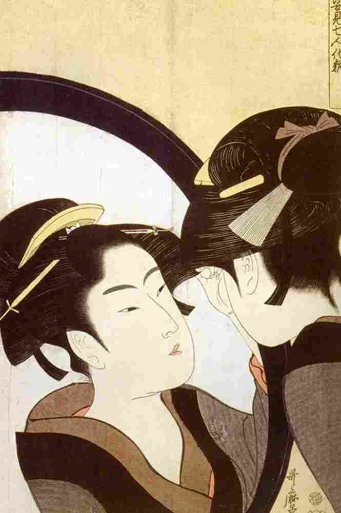 utamaro Beauty at her Toilet Art A4 Photo Print