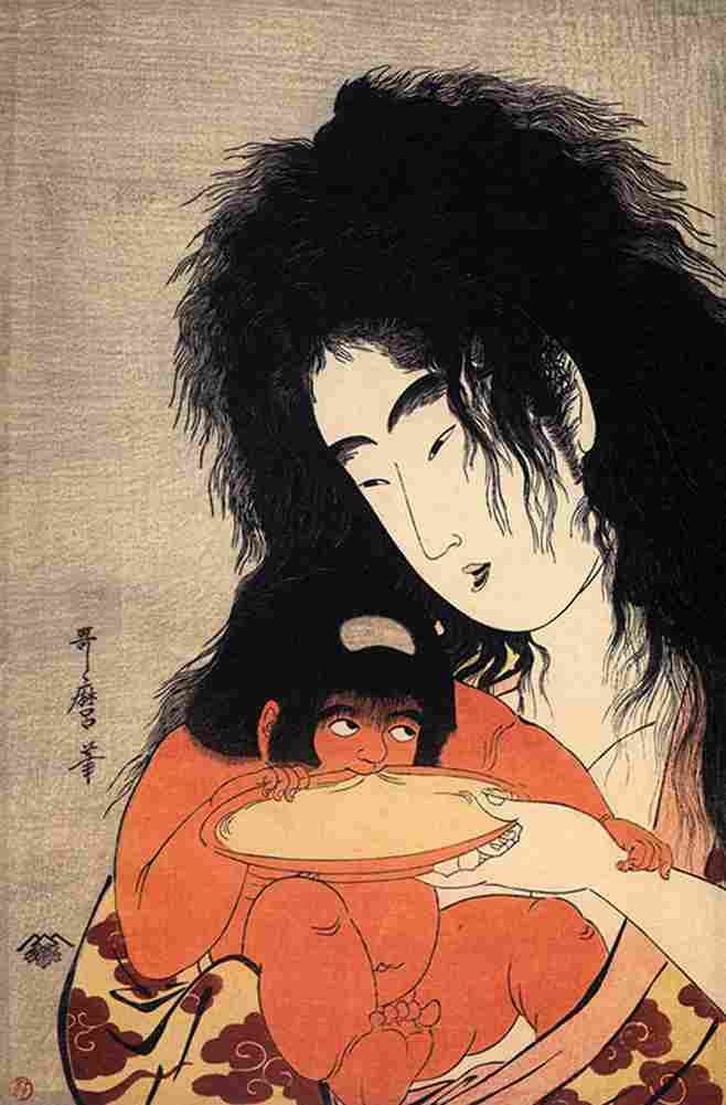 utamaro Hill Basking Art A4 Photo Print