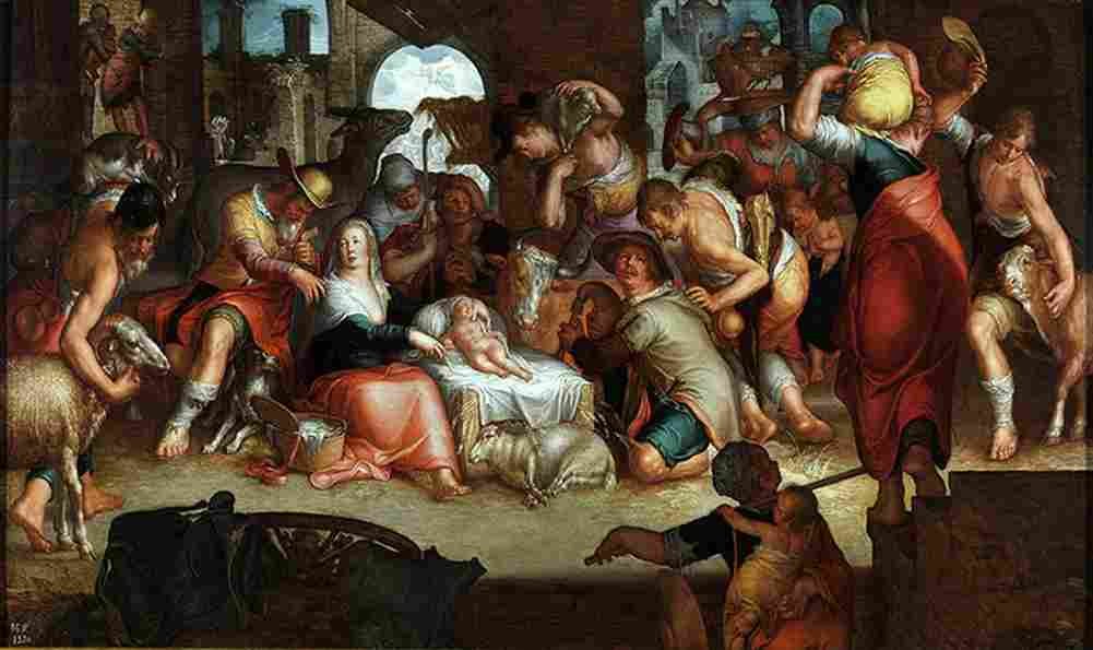 uyt Adoration by the Shepherds main Art A4 Photo Print