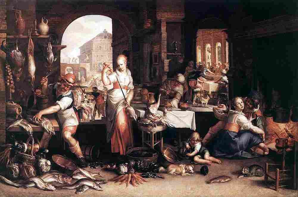 uyt kitchen scene Art A4 Photo Print