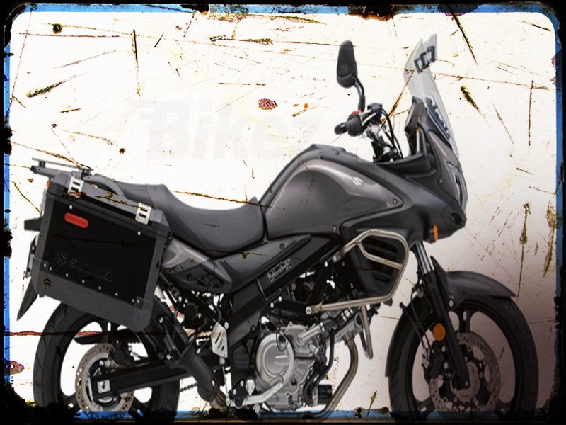 v strom 650 abs adventure Suzuki A4 Photo Print Motorbike Vintage Aged