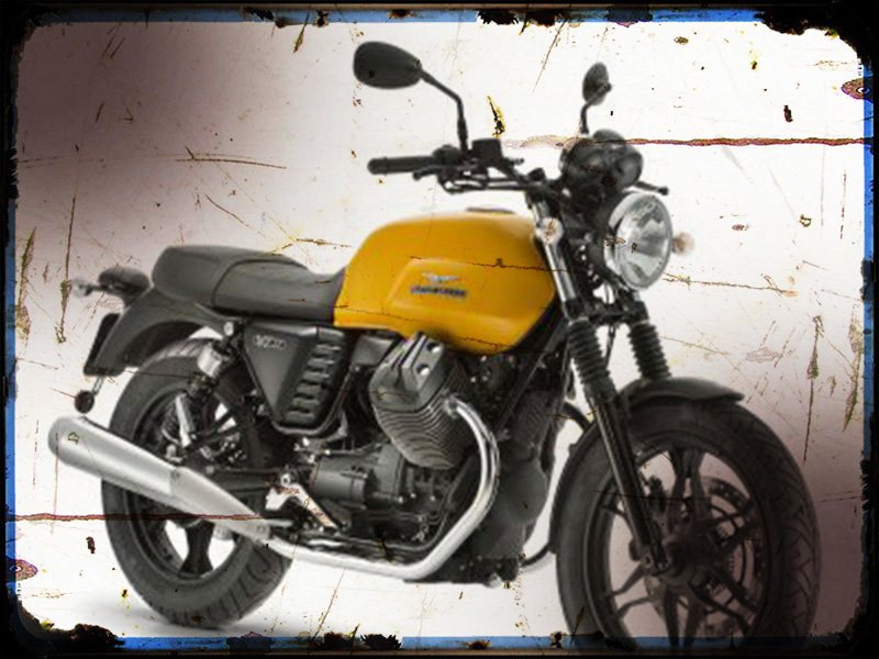 v7 ii stone A4 Photo Print Motorbike Vintage Aged