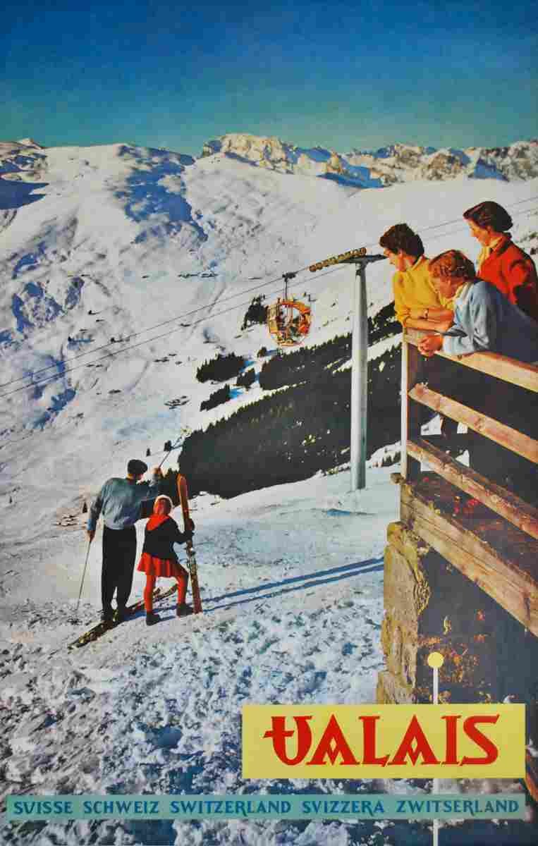 valais heinrich schellenberg 1956 4 Advert A4 Photo Print