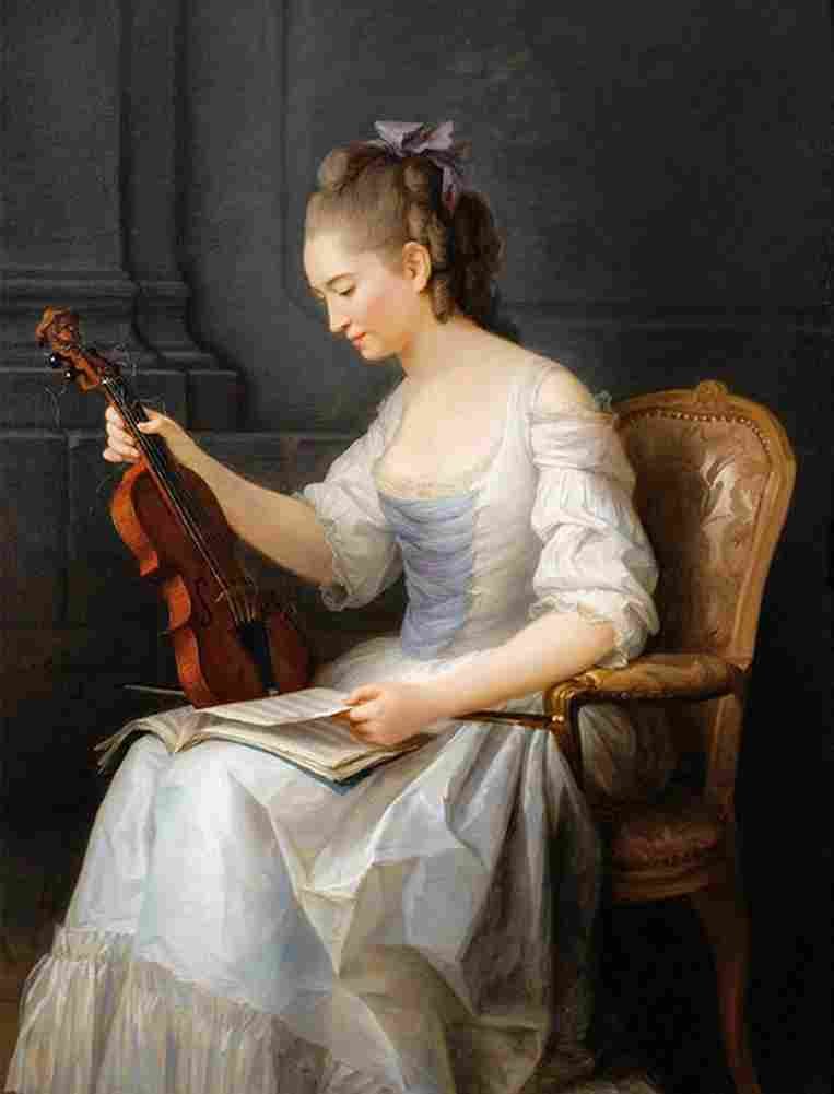 vallayer portrait of a violinist Art A4 Photo Print